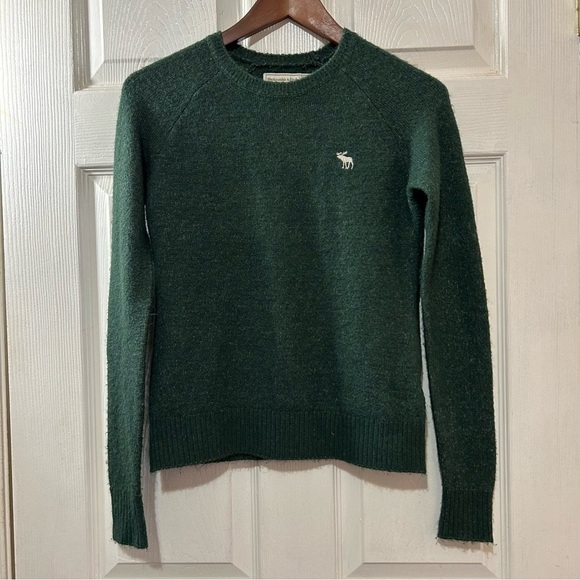 Abercrombie & Fitch Sweaters - Abercrombie & Fitch Crewneck Sweater Green Size XS Winter Fall Dark Academia Y2K